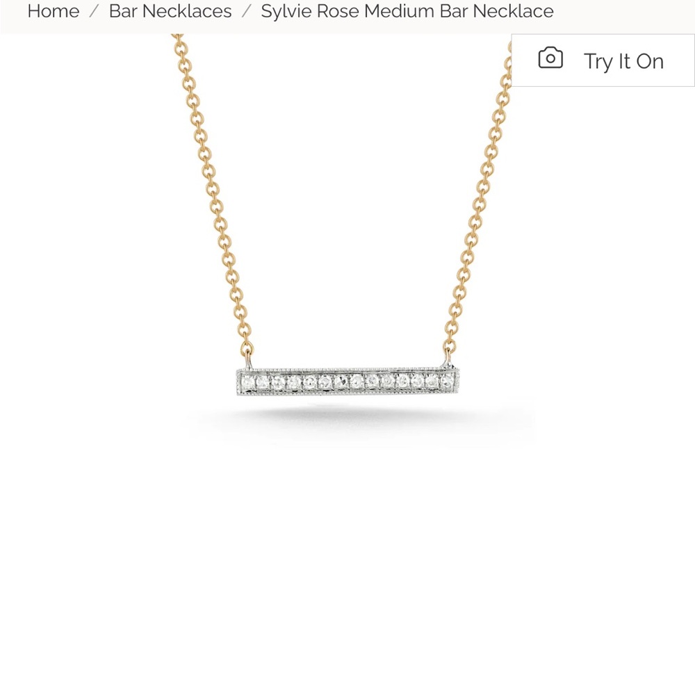 Sylvie Rose Medium Bar Necklace Dana Rebecca necklace